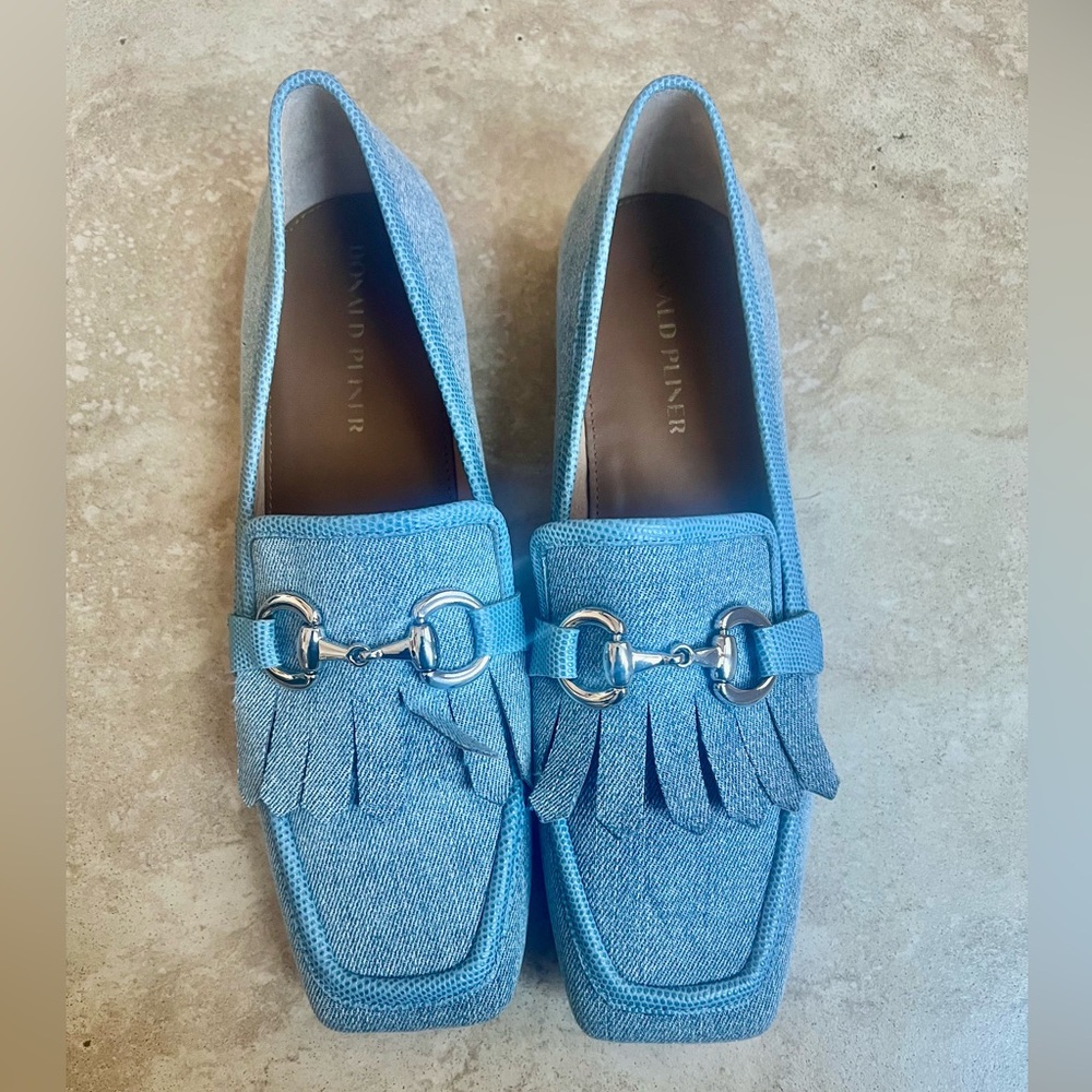 Donald J. Pliner Blue Denim  Loafers